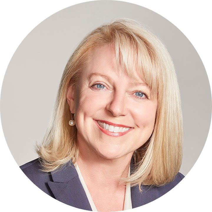 circular headshot of LMU SOE dean Michelle Young